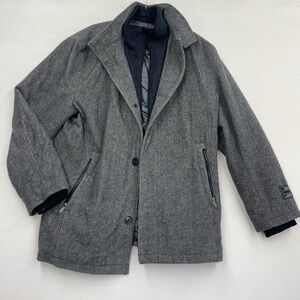 Gray Wool Blend Coat London Fog